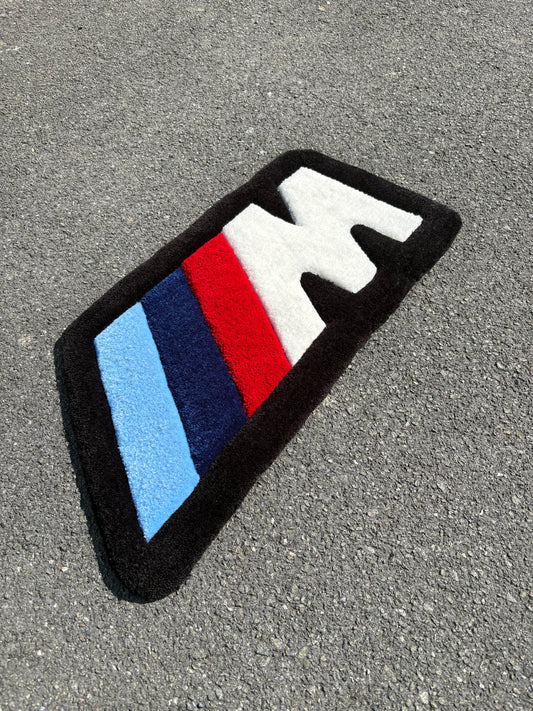 Tapis BMW M Performance Noir (100% fait main) 65x35 Tufting/Rug