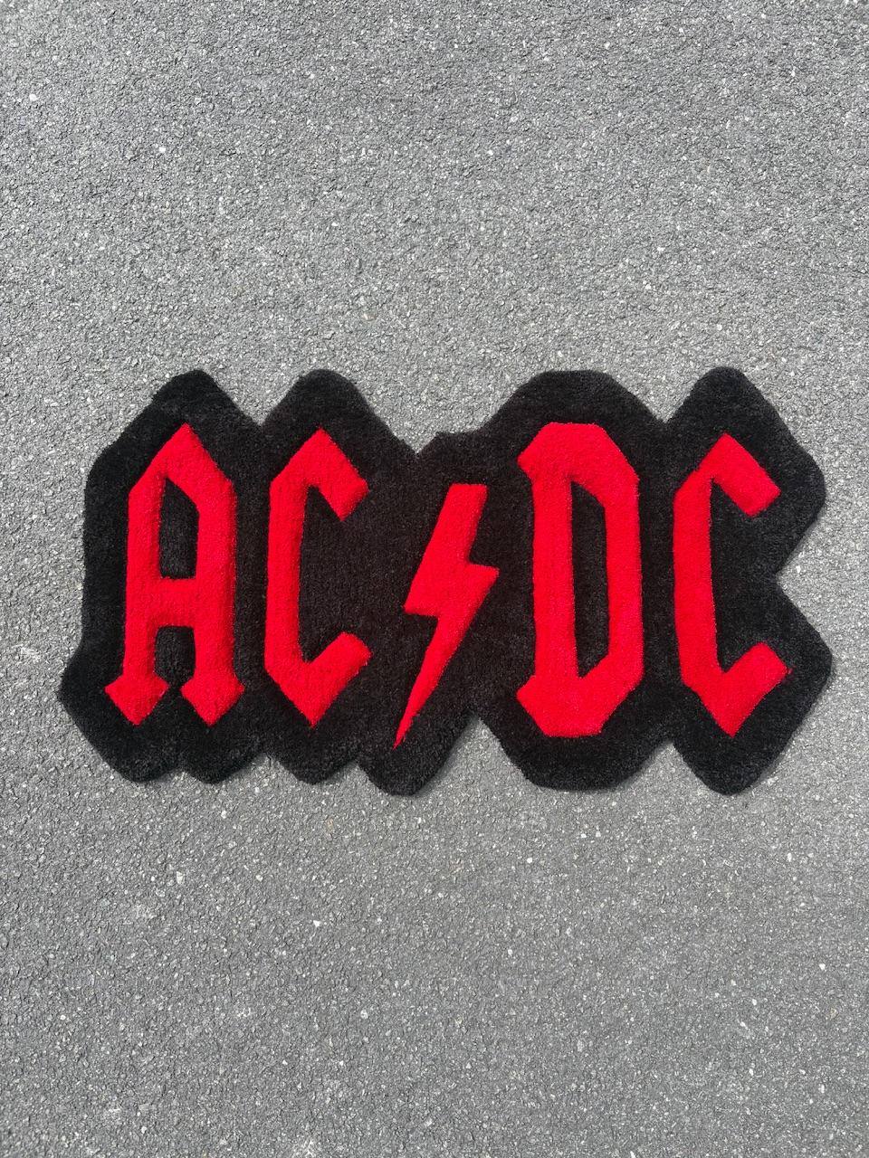 Tapis AC/DC (100% fait main) 75x44cm Tufting/Rug