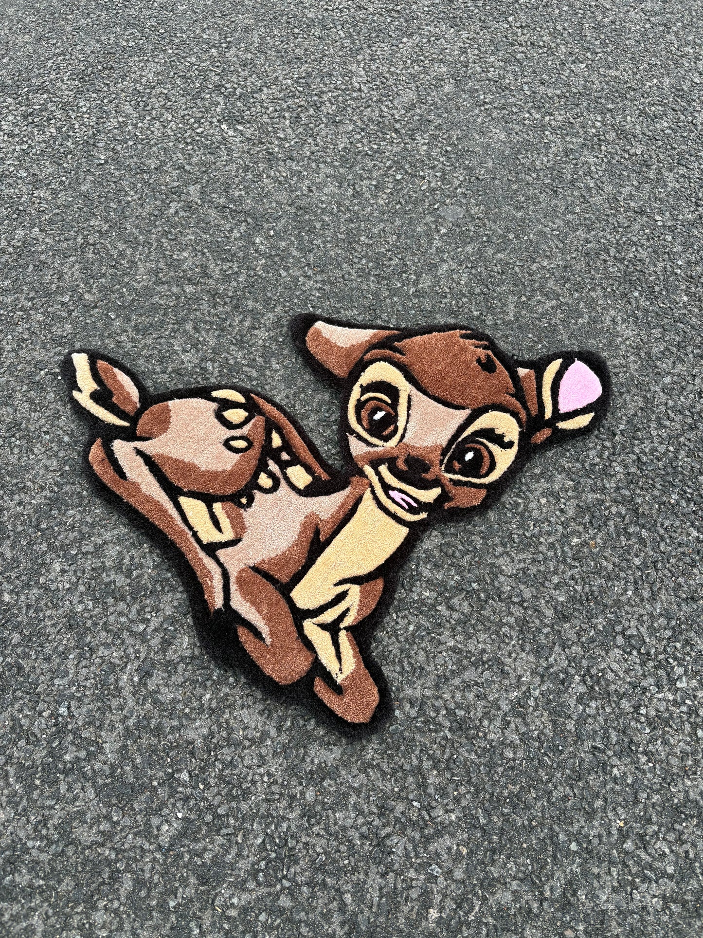 Tapis Bambi/Disney (100% fait main) Tufting/Rug 70x70cm