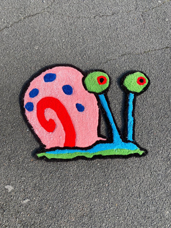 Tapis Tufté Gary de Bob l'Éponge (100% fait main) 70x70cm Tufting/Rug