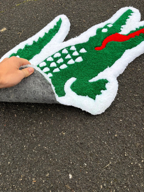 Tapis crocodile (100% fait main) 80x60cm Tufting/Rug