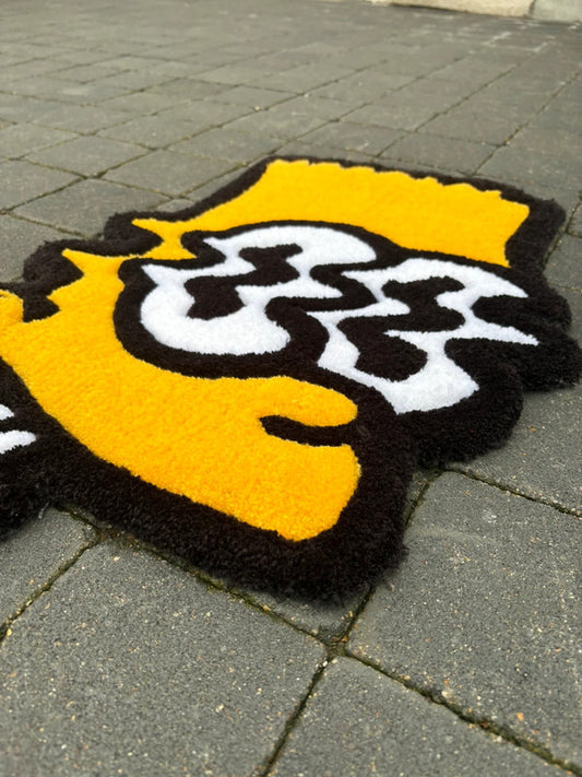 Tapis Bart Simpson ( 100% fait main ) 75x55cm Tufting/Rug