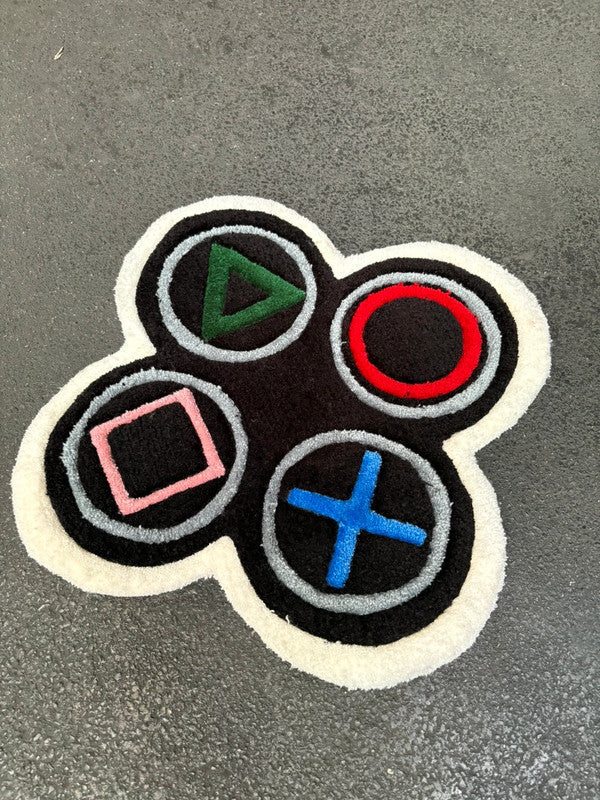 Tapis PlayStation (100% fait main) 65x65cm Tufting/Rug