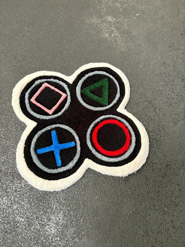 Tapis PlayStation (100% fait main) 65x65cm Tufting/Rug