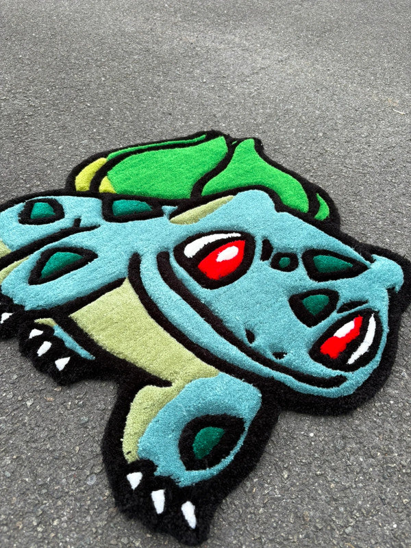 Tapis Bulbizarre (100% fait main) 70x70cm Tufting/Rug