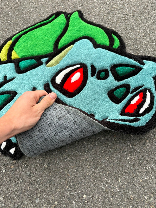 Tapis Bulbizarre (100% fait main) 70x70cm Tufting/Rug