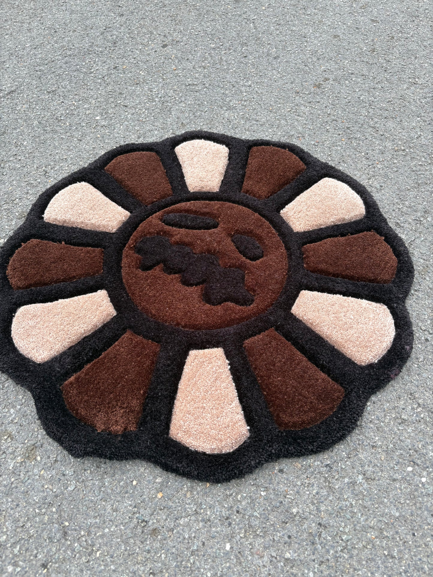 Tapis Murakami X Travis Scott inspiration (100% fait main) 72x72cm Tufting/Rug