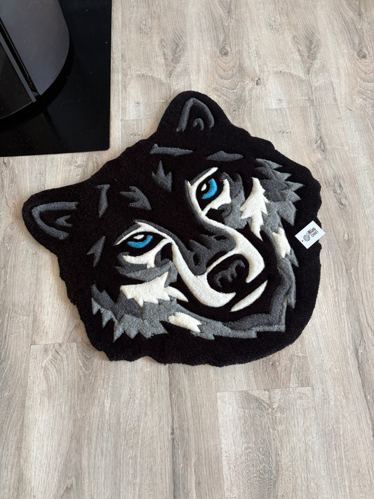Tapis Loup (100% fait main) 70x65cm Tufting/Rug