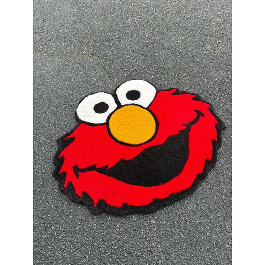 Tapis Elmo/Sesame Street (100% fait main) 70x55cm Tufting/Rug