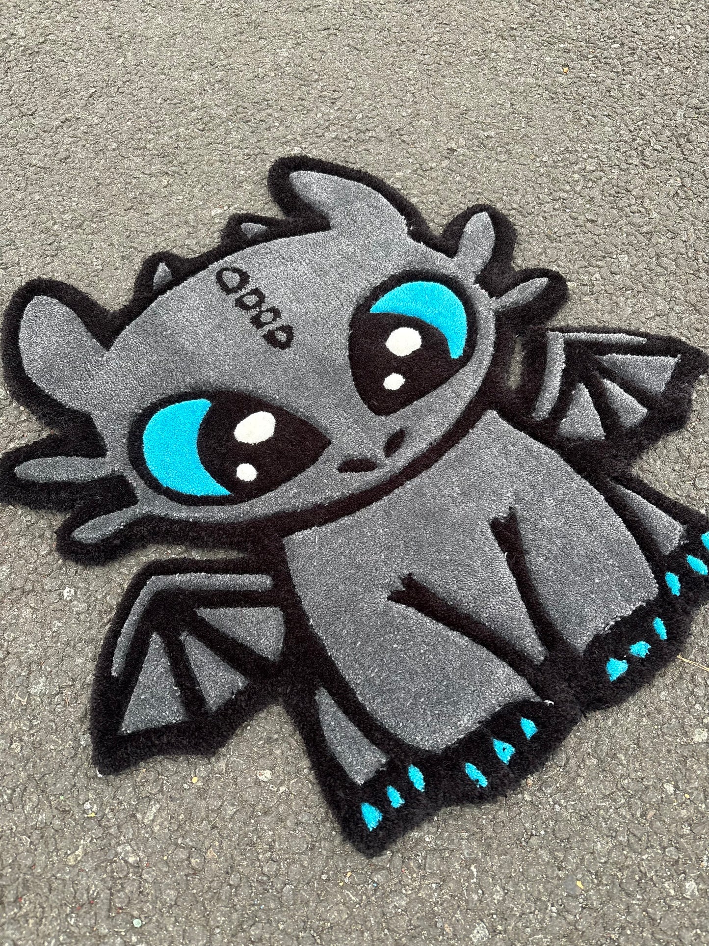 Tapis Krokmou-Dragon(100% fait main) 70x70cm