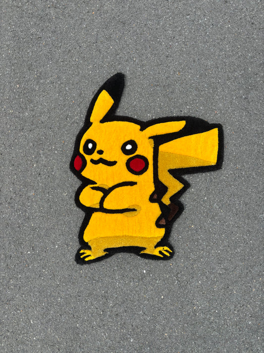 Tapis Pokémon/Pikachu (100% fait main) 70x65cm Tufting/Rug