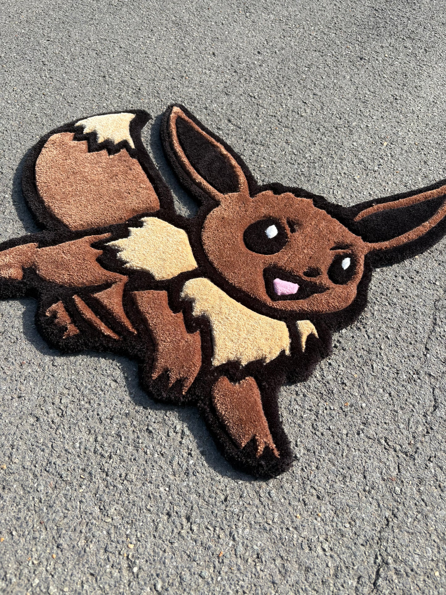 Tapis Évoli/Pokemon (100% fait main) 70x70cm Tufting/Rug