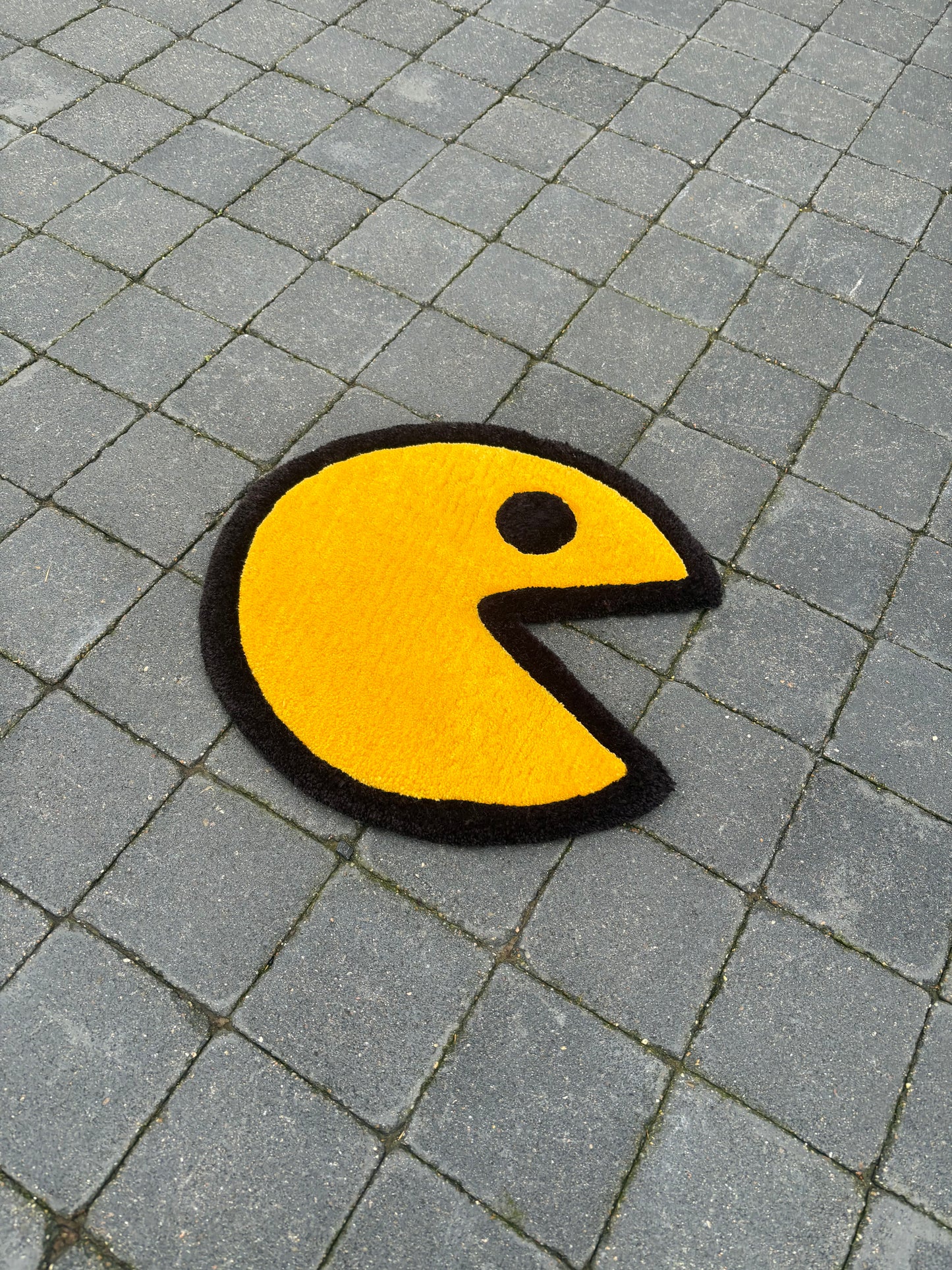 Tapis Pac-Man (100% fait main) 45x45cm Tufting/Rug