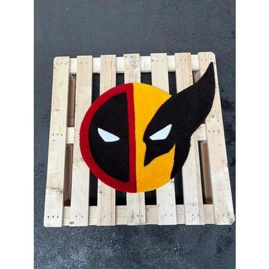 Tapis Deadpool X Wolverine (100% fait main) 90x90cm Tufting/Rug