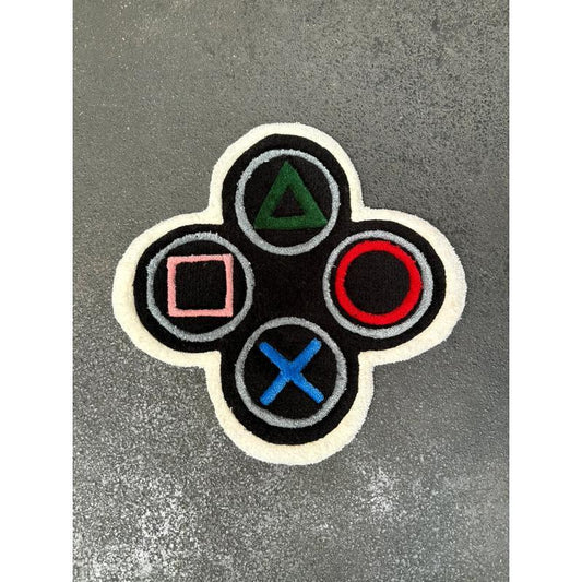 Tapis PlayStation (100% fait main) 65x65cm Tufting/Rug