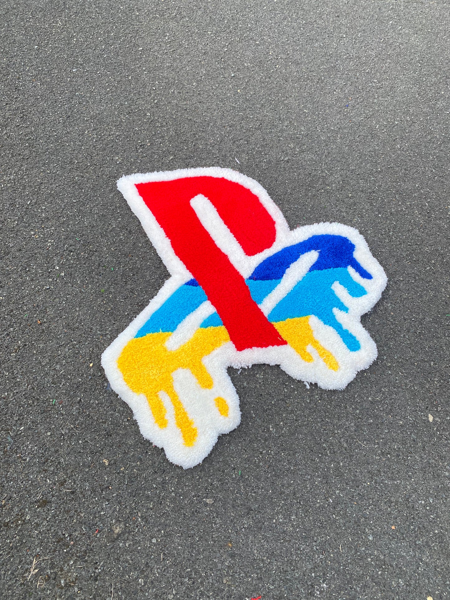Tapis PlayStation/Sony (100% fait main) 70x70cm Tufting/Rug