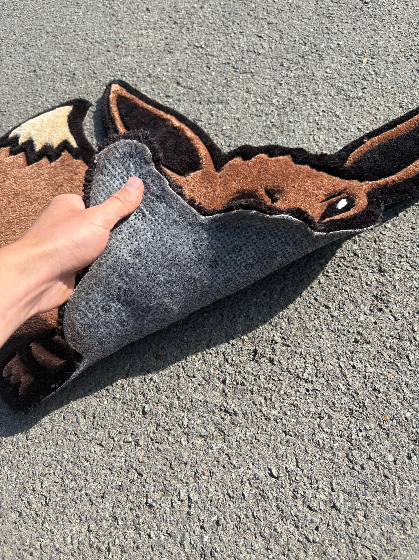 Tapis Évoli/Pokemon (100% fait main) 70x70cm Tufting/Rug