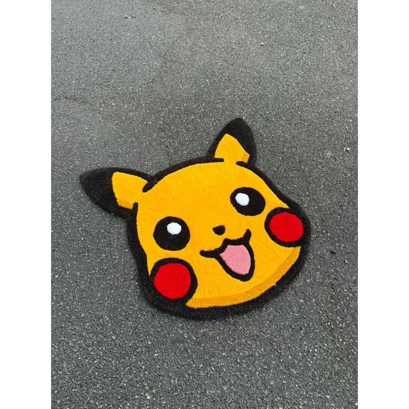 Tapis Pikachu (100% fait main) 70x70cm Tufting/Rug