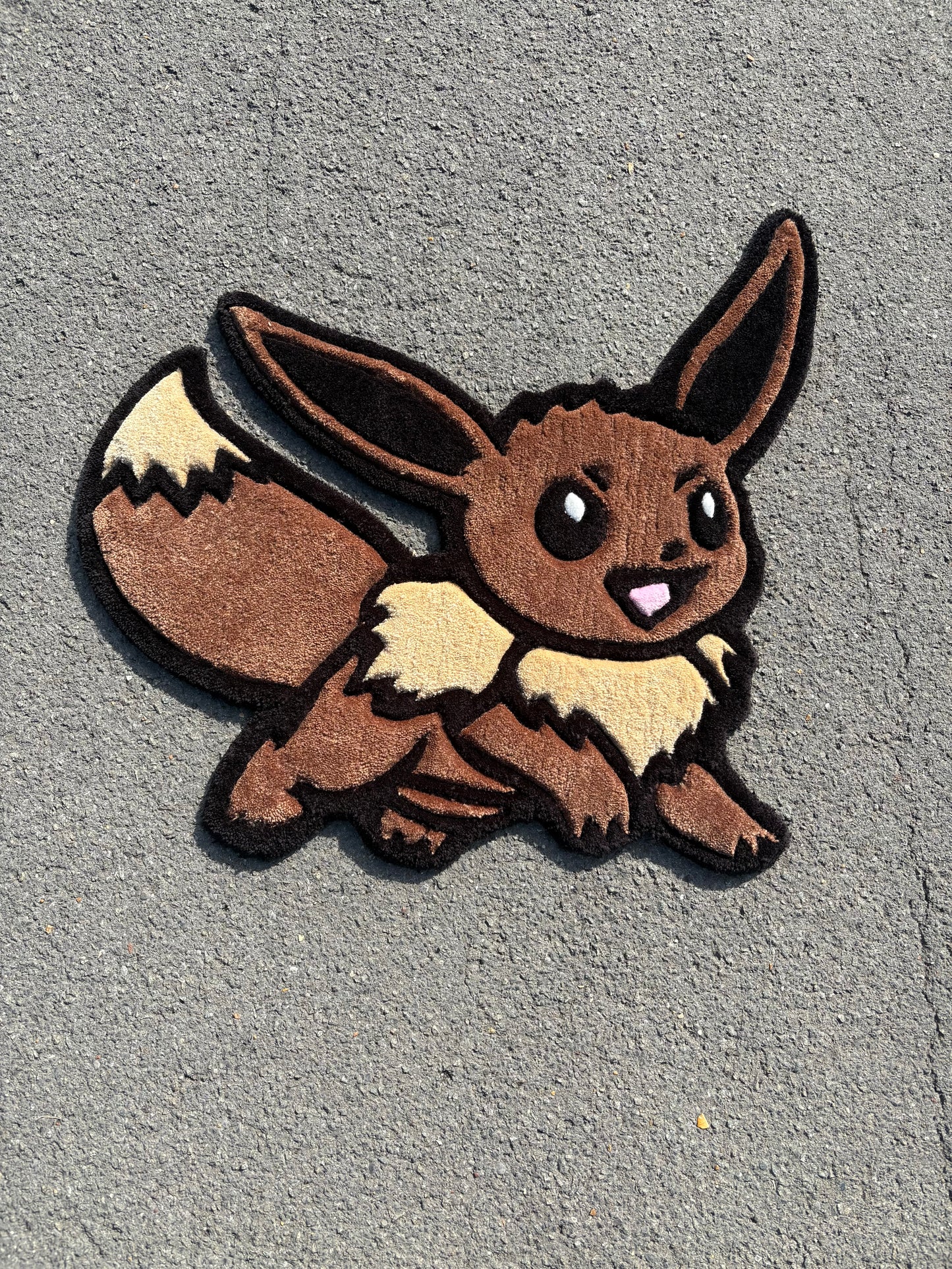 Tapis Évoli/Pokemon (100% fait main) 70x70cm Tufting/Rug