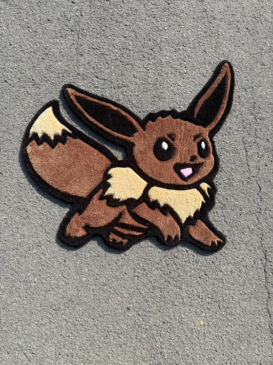Tapis Évoli/Pokemon (100% fait main) 70x70cm Tufting/Rug