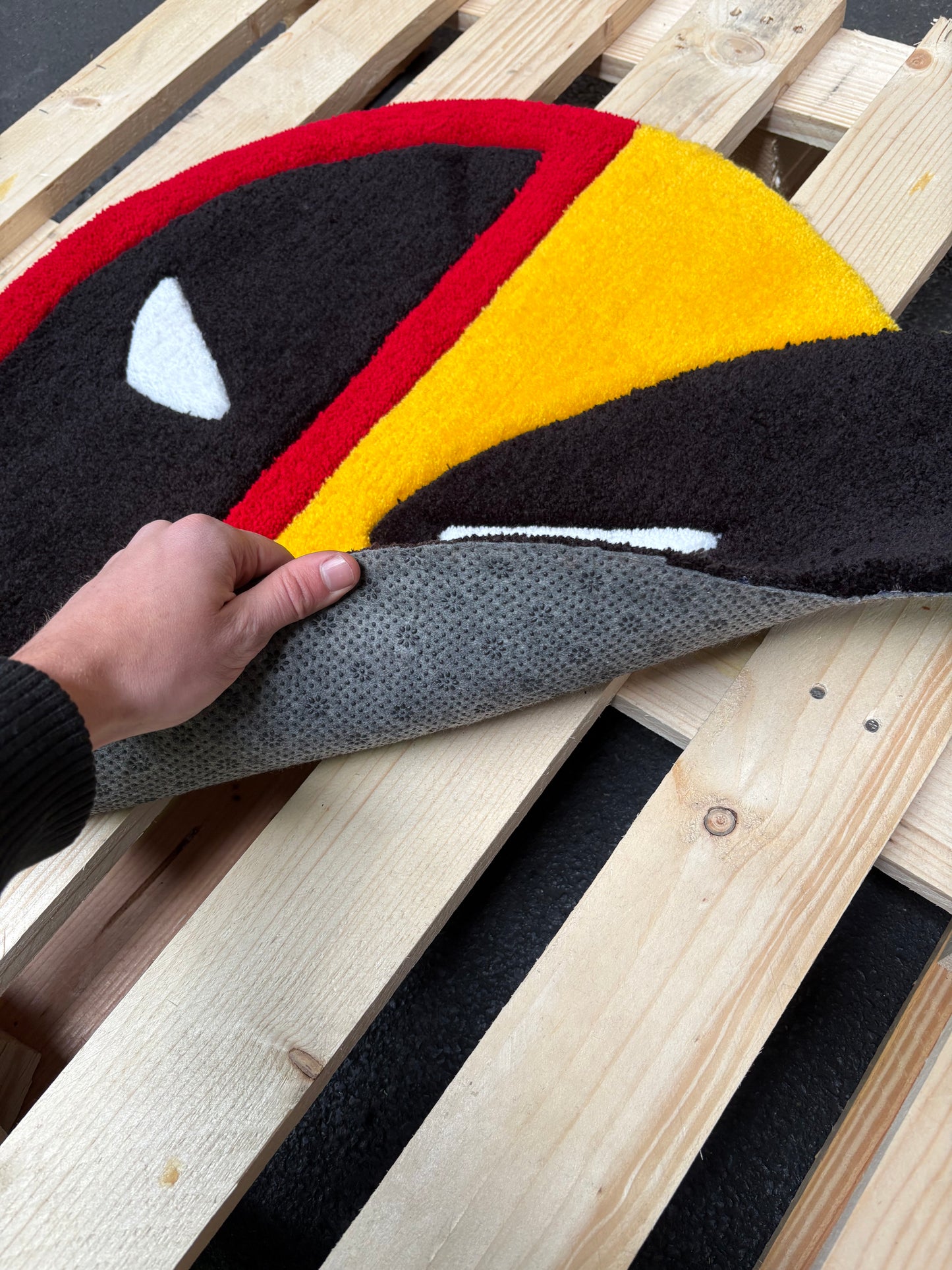 Tapis Deadpool X Wolverine (100% fait main) 90x90cm Tufting/Rug