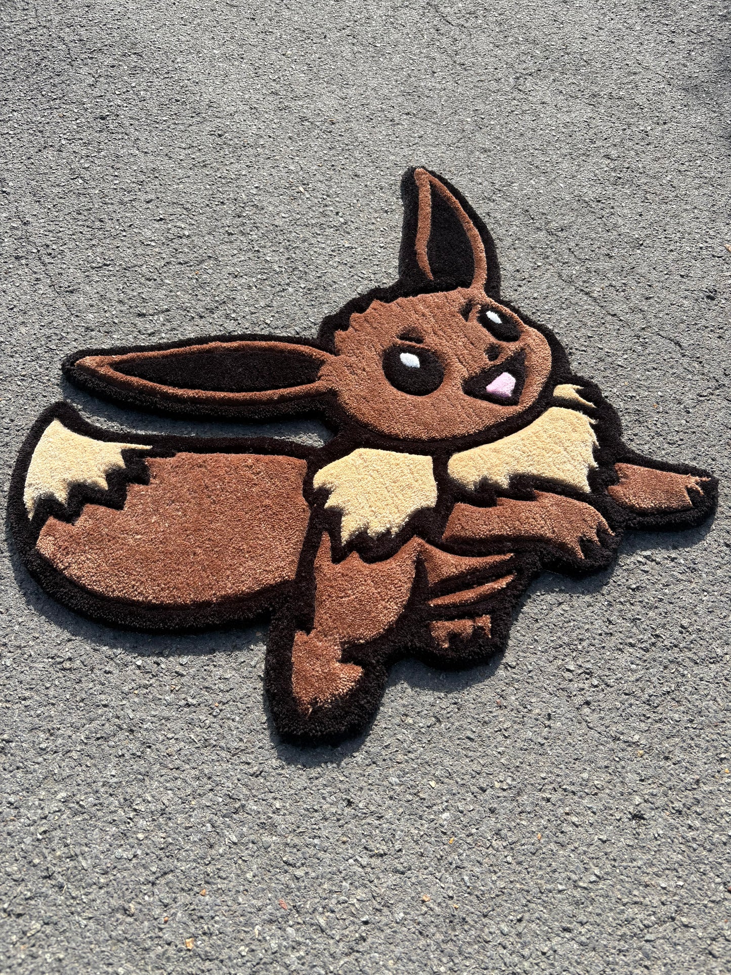 Tapis Évoli/Pokemon (100% fait main) 70x70cm Tufting/Rug