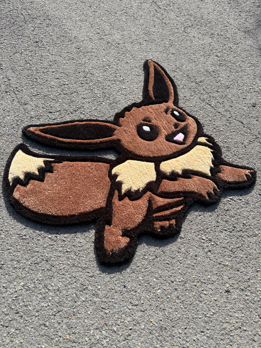 Tapis Évoli/Pokemon (100% fait main) 70x70cm Tufting/Rug
