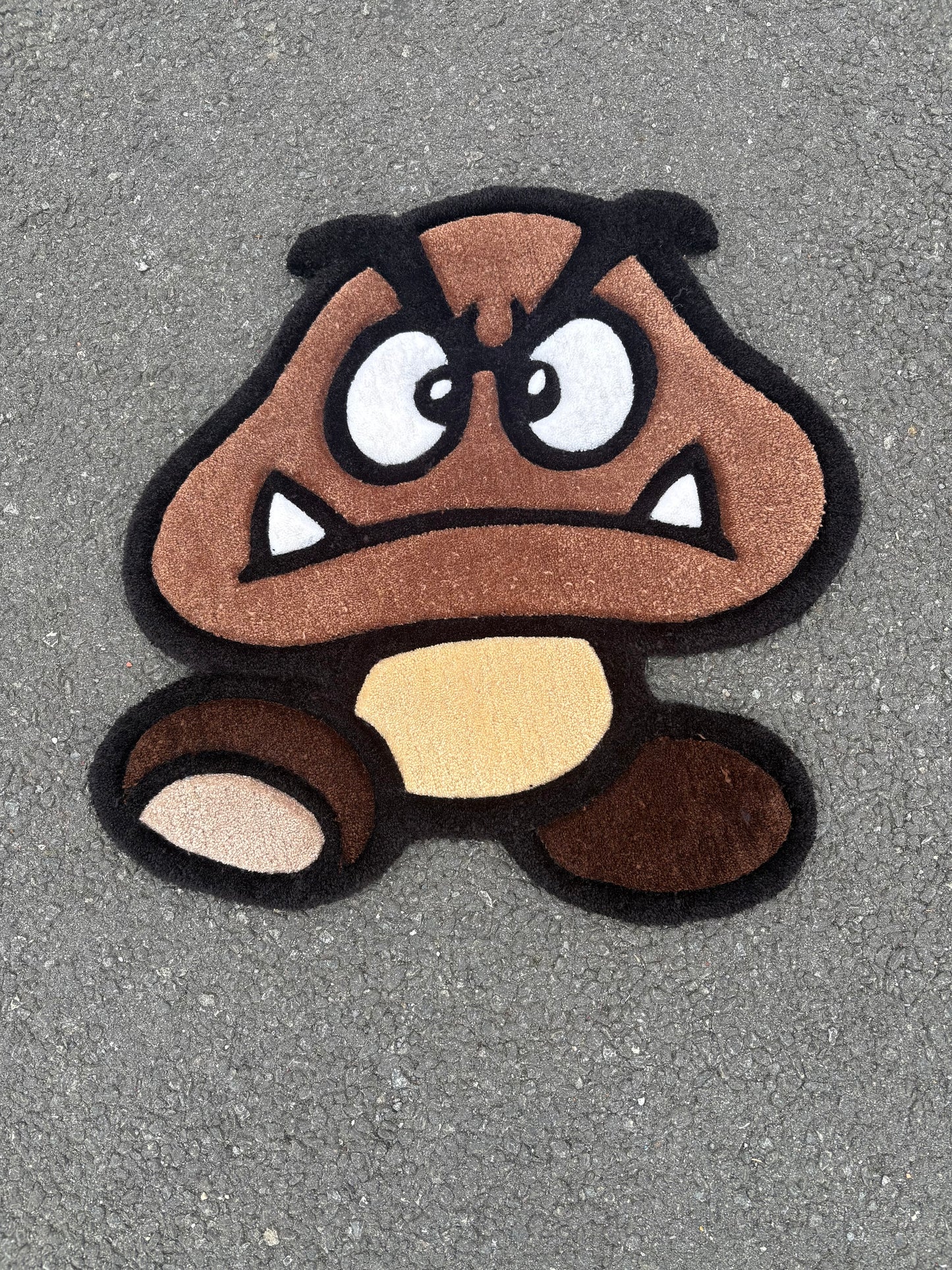 Tapis Goomba/Mario (100% fait main) Tufting/Rug 70x70cm