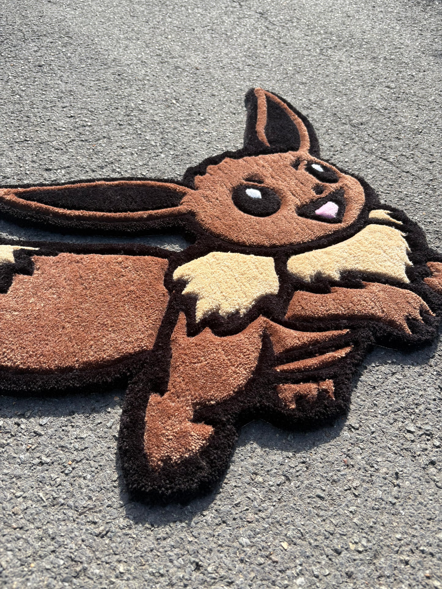 Tapis Évoli/Pokemon (100% fait main) 70x70cm Tufting/Rug