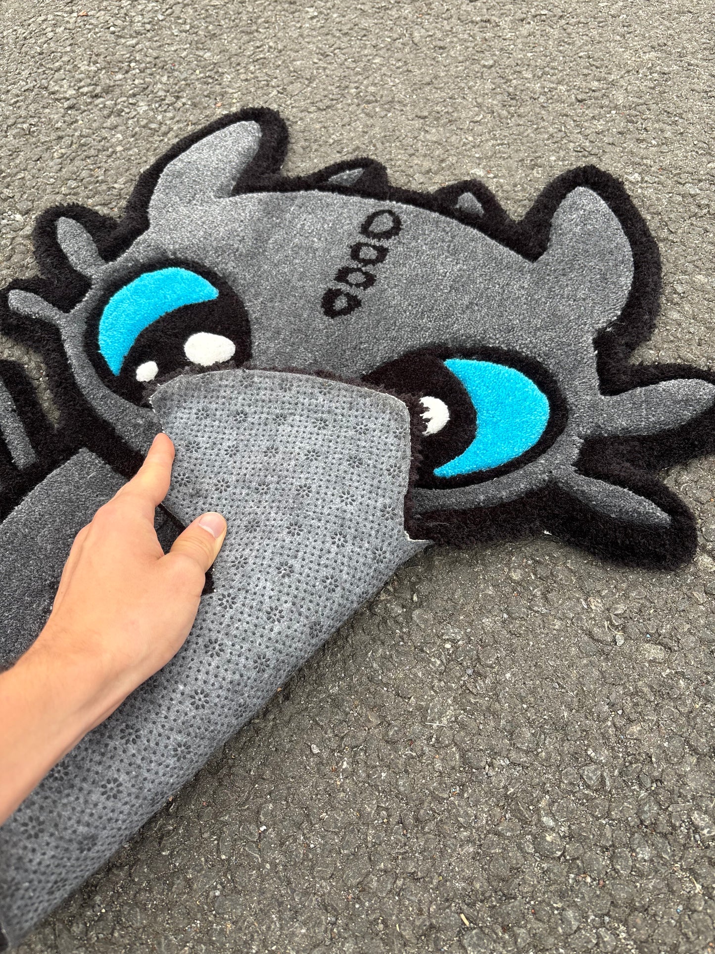 Tapis Krokmou-Dragon(100% fait main) 70x70cm