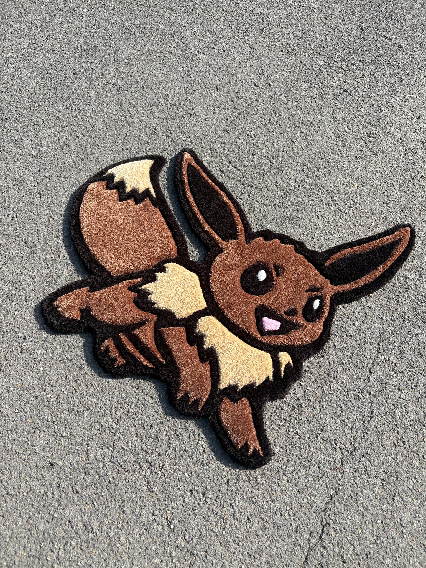 Tapis Évoli/Pokemon (100% fait main) 70x70cm Tufting/Rug