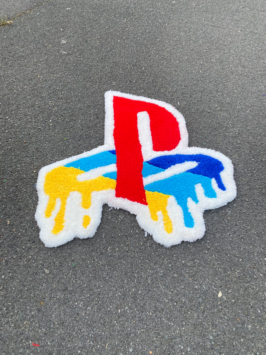 Tapis PlayStation/Sony (100% fait main) 70x70cm Tufting/Rug