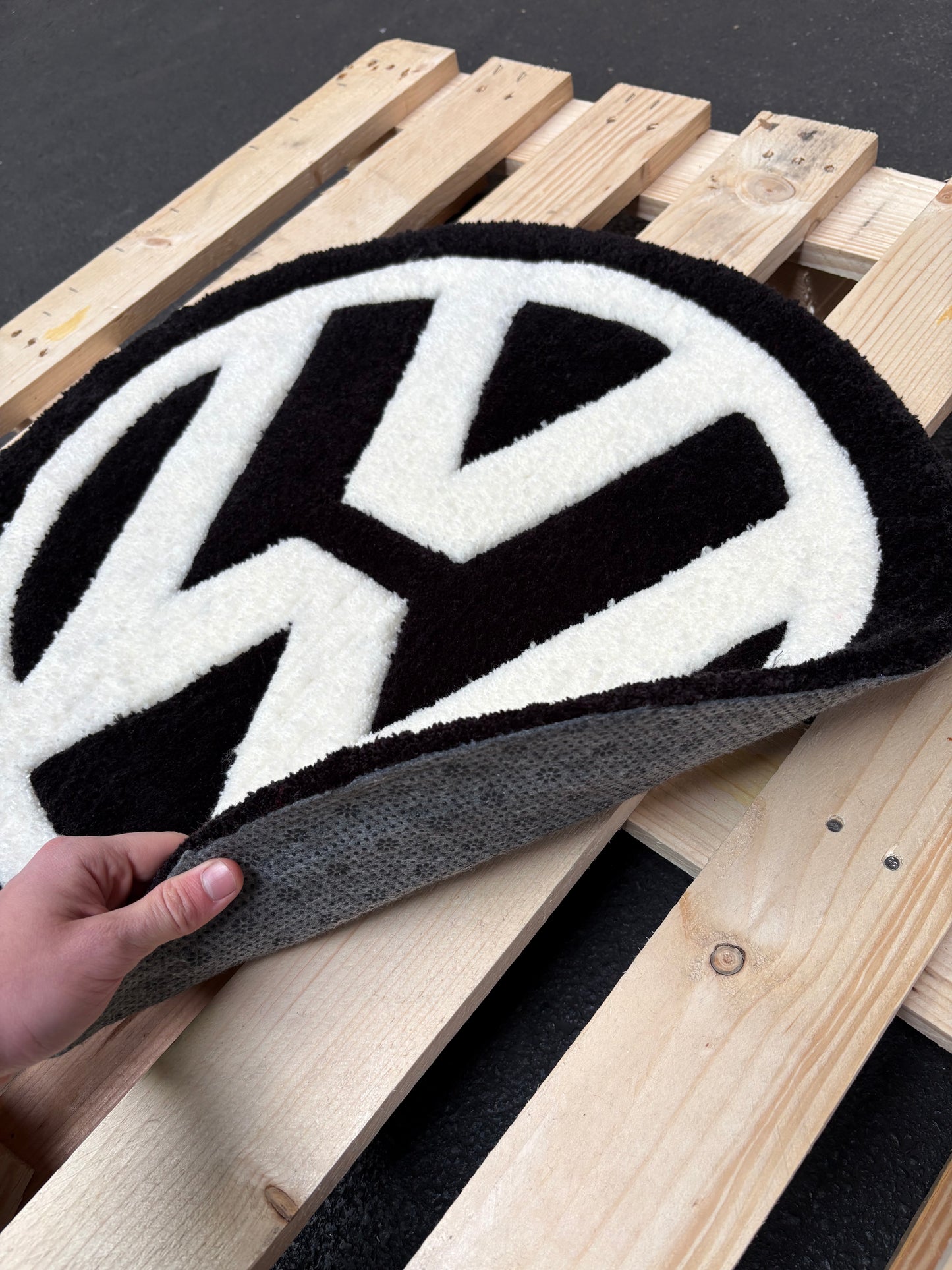 Tapis Volkswagen (100% fait main) 70x70 Tufting/Rug