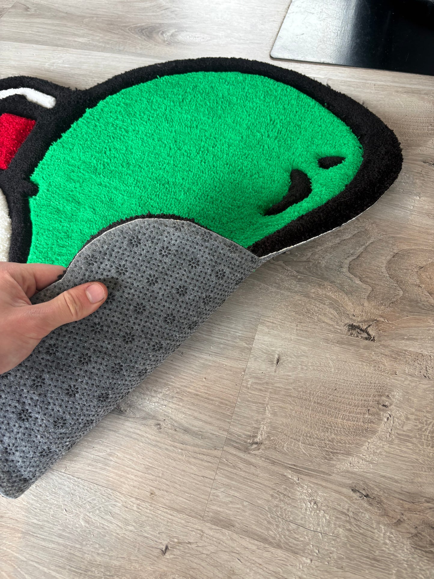 Tapis Yoshi/Mario (100% fait main) 70x70cm Tufting/Rug