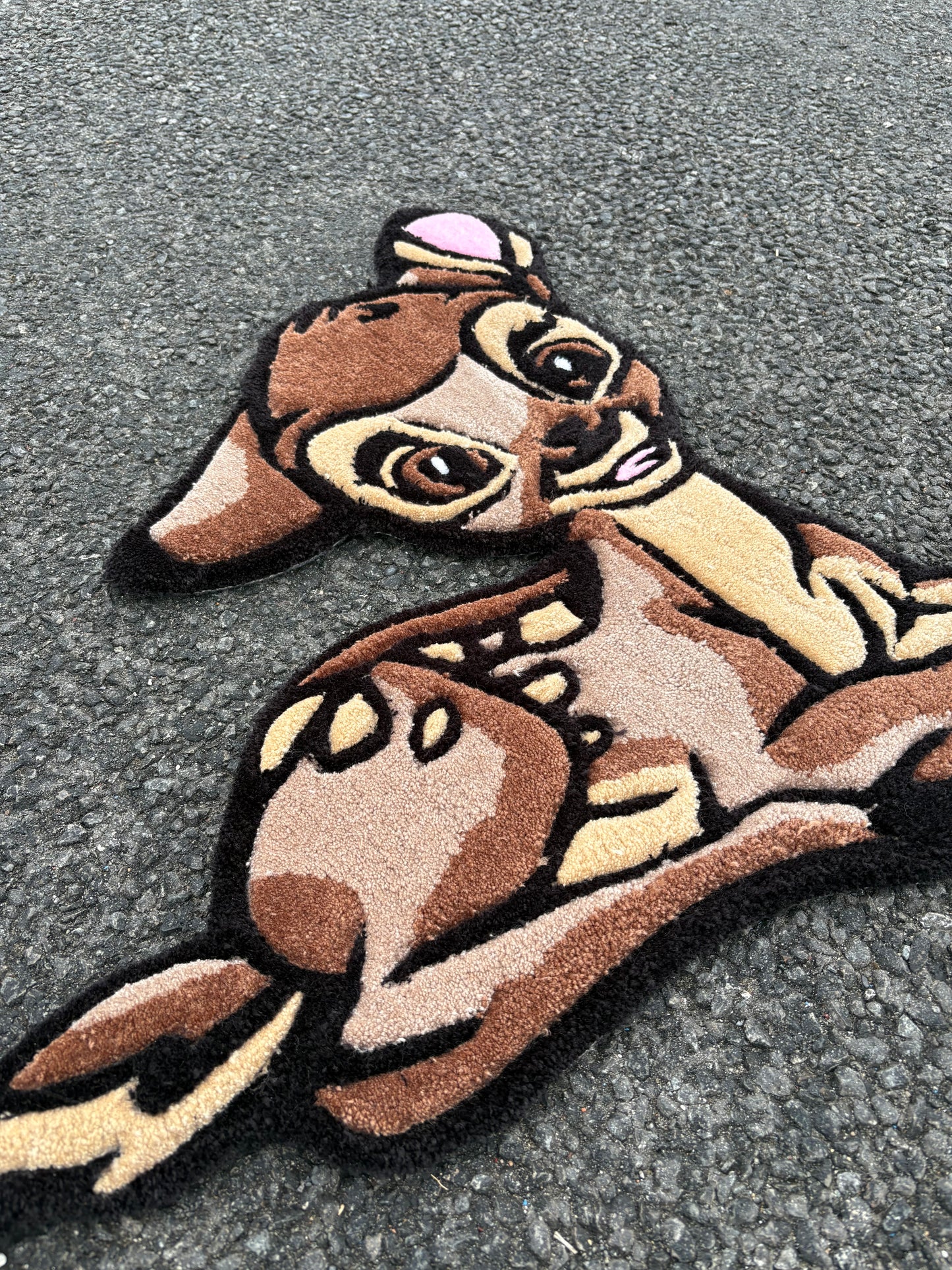 Tapis Bambi/Disney (100% fait main) Tufting/Rug 70x70cm