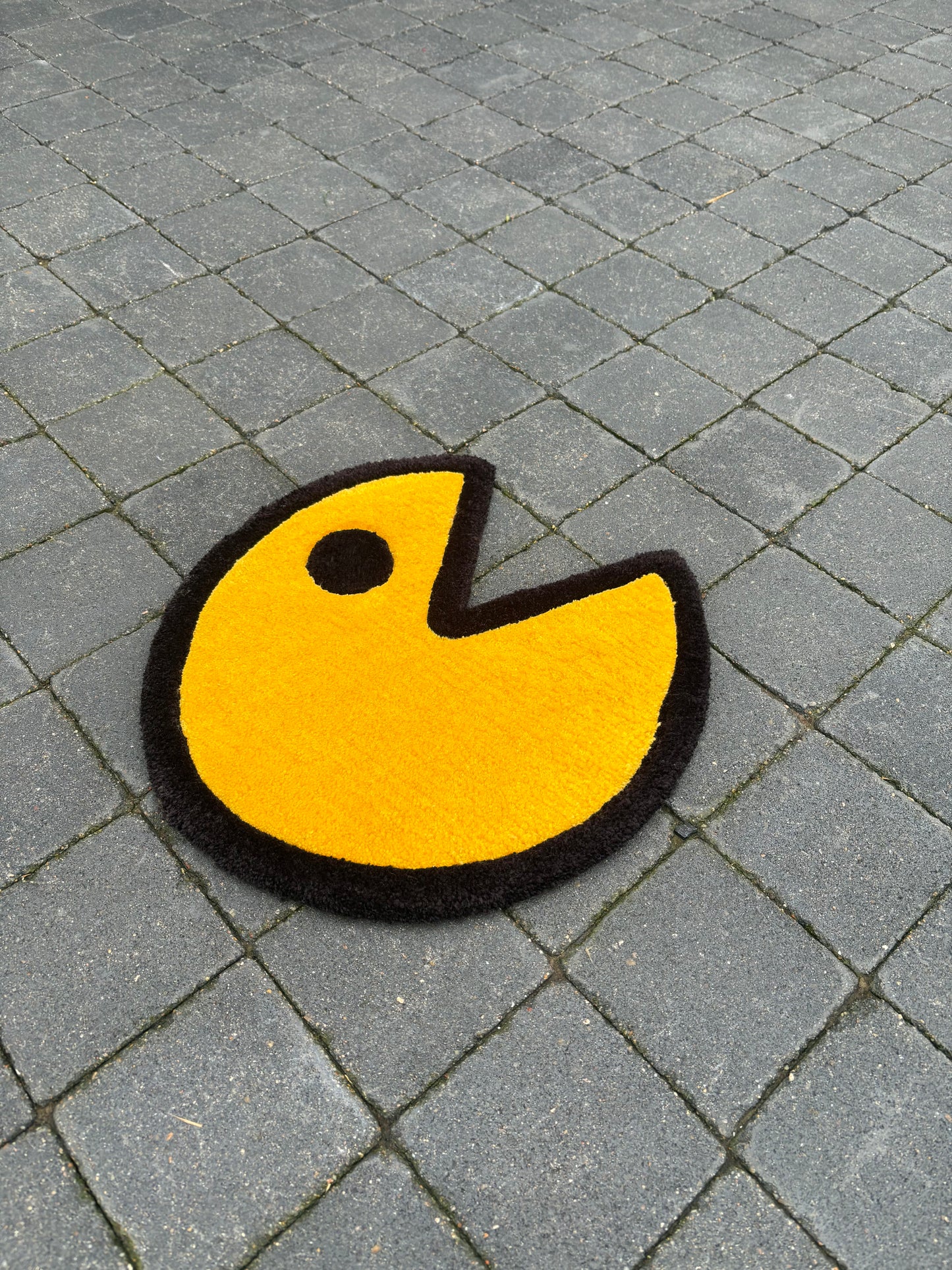 Tapis Pac-Man (100% fait main) 45x45cm Tufting/Rug