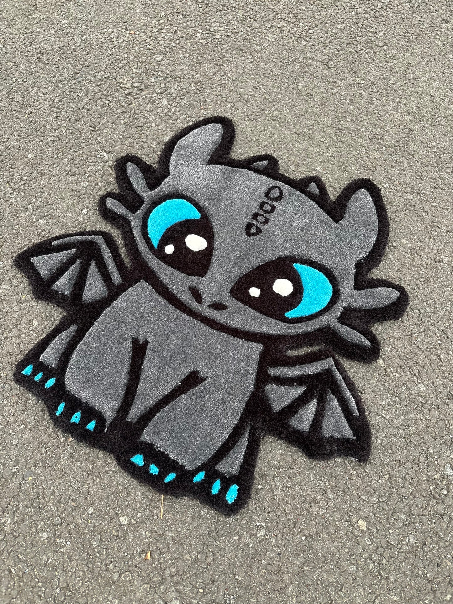 Tapis Krokmou-Dragon(100% fait main) 70x70cm