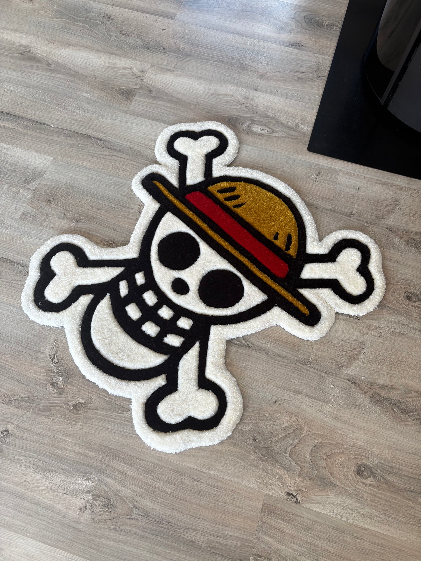 Tapis One Piece/Tête de mort (100% fait main) 70x70cm Tufting/Rug