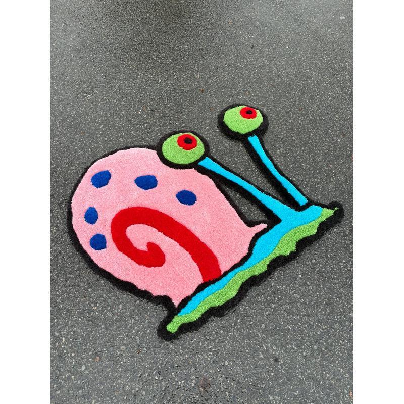 Tapis Tufté Gary de Bob l'Éponge (100% fait main) 70x70cm Tufting/Rug
