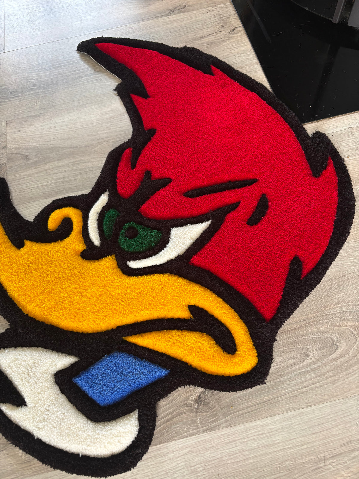 Tapis Woody Woodpecker 65x65cm - 100% fait main