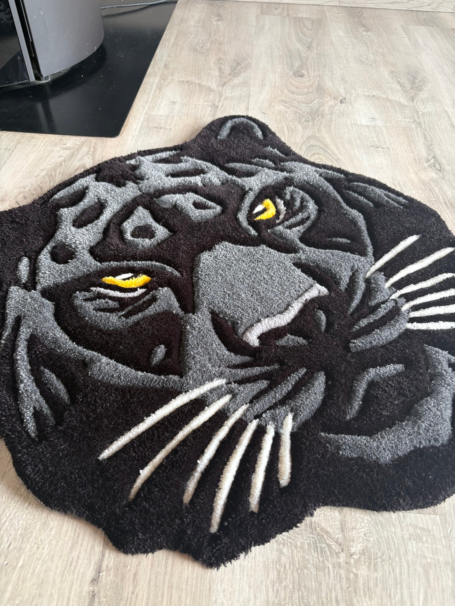 Tapis Panthère (100% fait main) 70x70cm Tufting/Rug