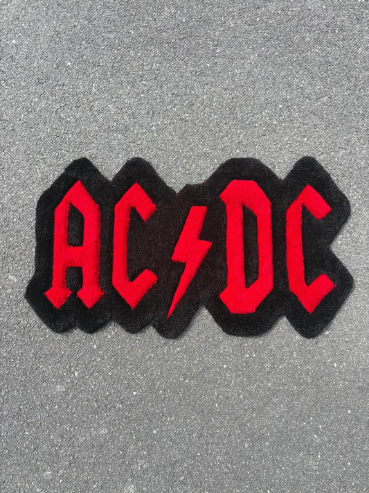 Tapis AC/DC (100% fait main) 75x44cm Tufting/Rug