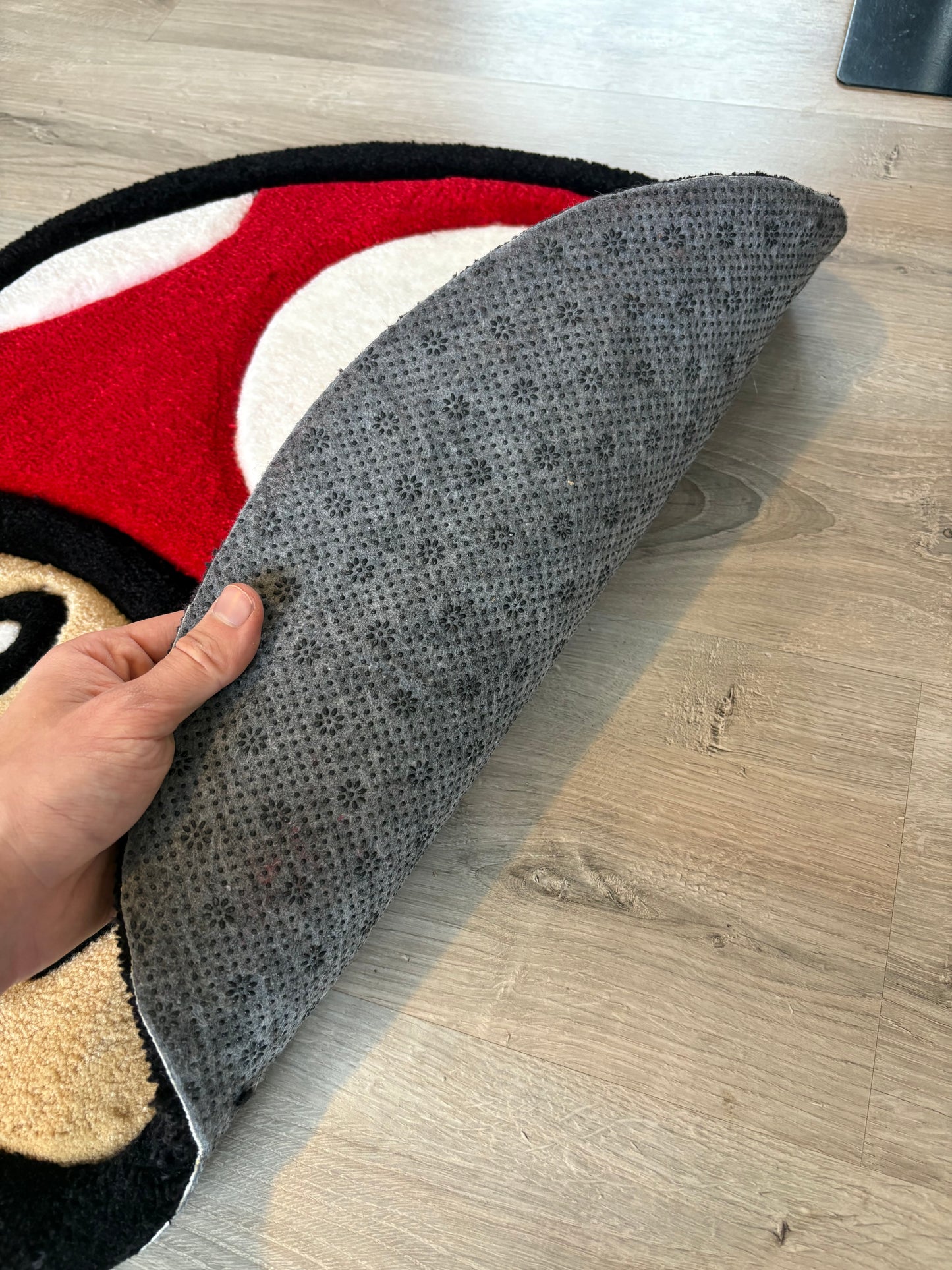 Tapis Mario/Champignon (100% fait main) 70x70cm Tufting/Rug