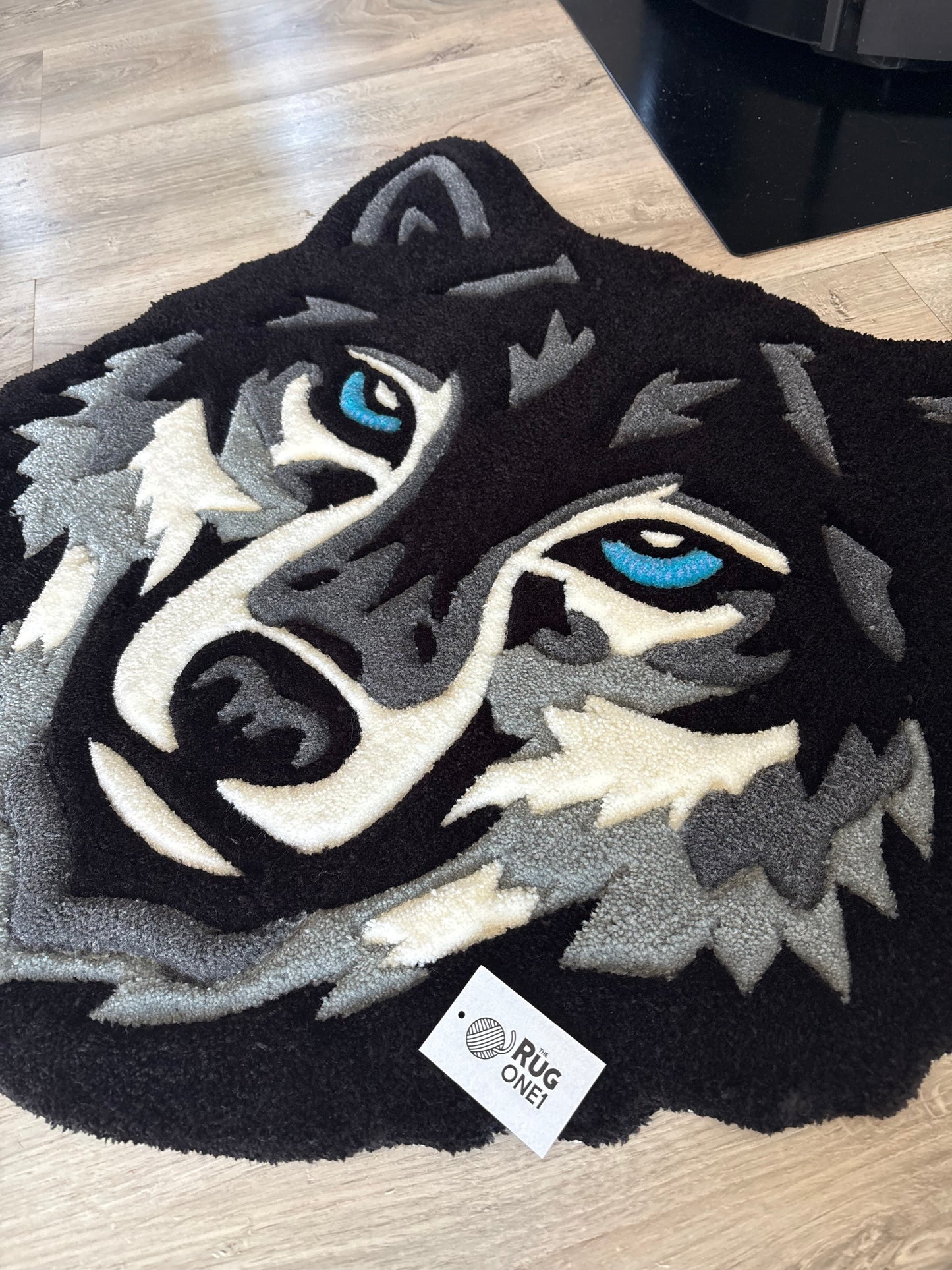 Tapis Loup (100% fait main) 70x65cm Tufting/Rug