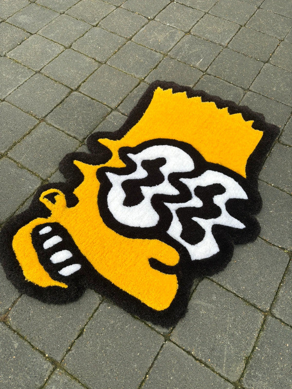 Tapis Bart Simpson  ( 100% fait main ) 75x55cm Tufting/Rug
