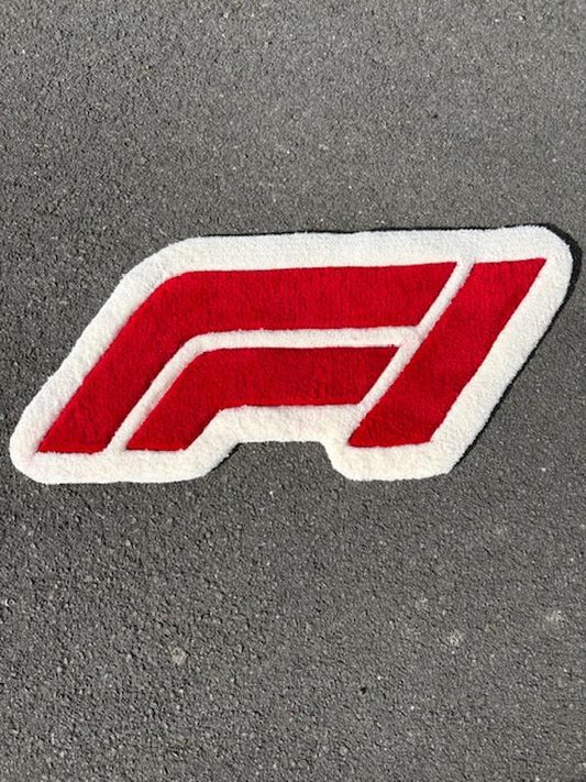 Tapis Formule 1 Rouge (100% fait main) 75x50cm Tufting/Rug