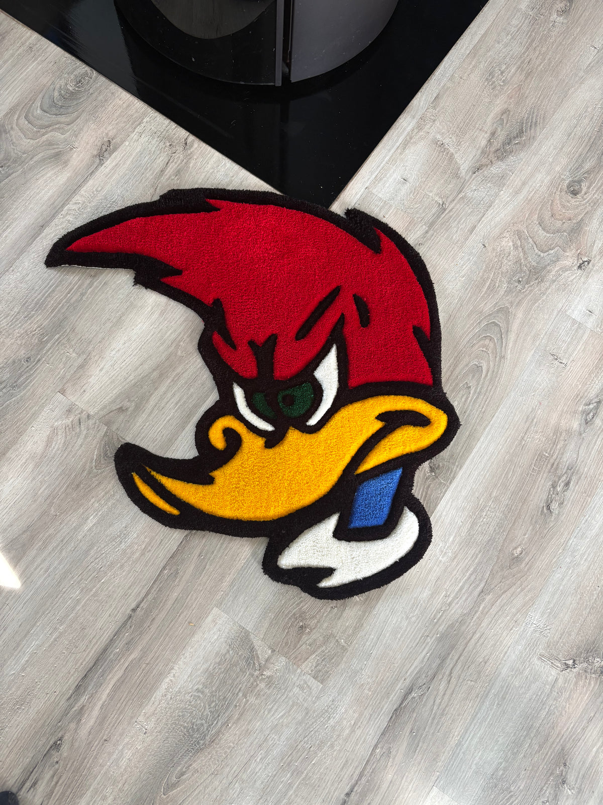 Tapis Woody Woodpecker 65x65cm - 100% fait main