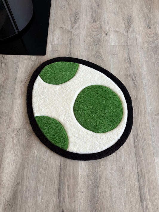Tapis Oeuf/Yoshi (100% fait main) 70x55cm Tufting/Rug