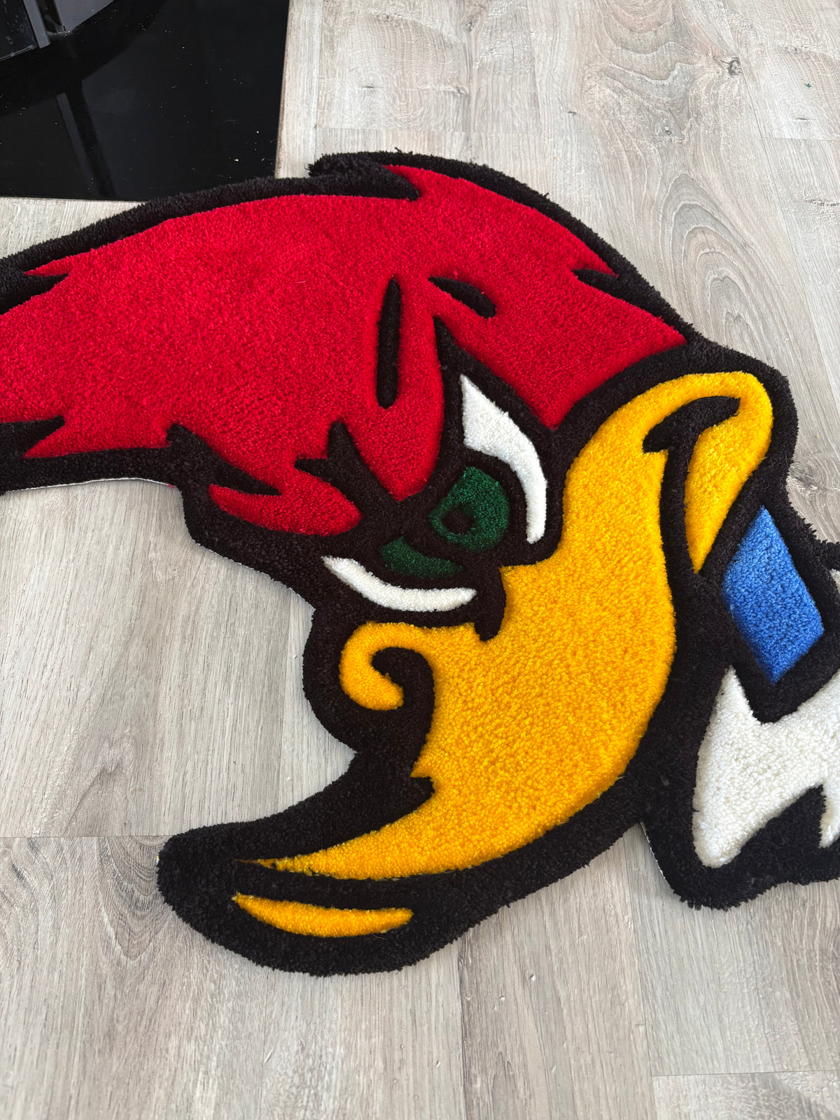 Tapis Woody Woodpecker 65x65cm - 100% fait main