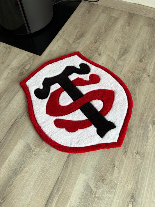 Tapis Stade Toulousain 70x50cm (100% fait main)  Tufting/Rug